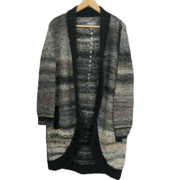 NWOT New ZADIG & VOLTAIRE Yuno Pa Multicolor Striped Open Front Cardigan Medium - Picture 10 of 15